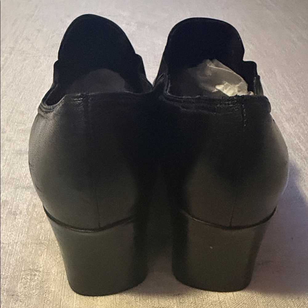 Munro American Black Slip-On Leather Loafer Pumps Women’s Dress Shoes Size 9 - Picture 7 of 12